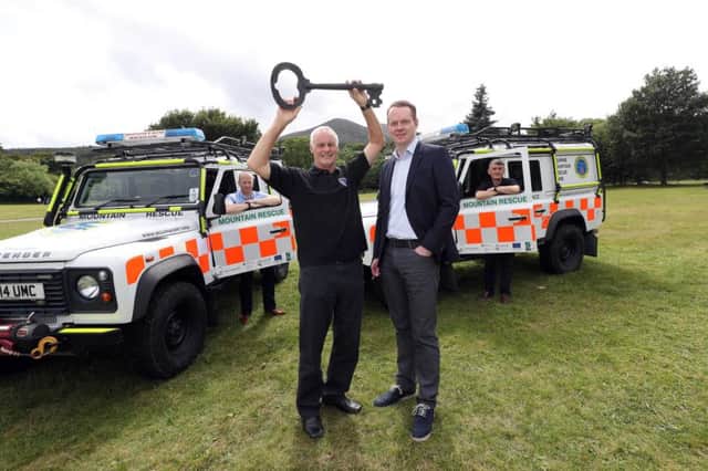 Dave Goddard of Mourne MRT, left,  with Lidl regional director Conor Boyle
