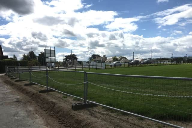 Fencing has been erected to restrict access to the road around the racecourse.