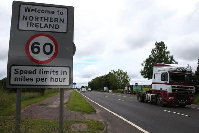 The border between the Republic and Northern Ireland in Bridgend, Donegal