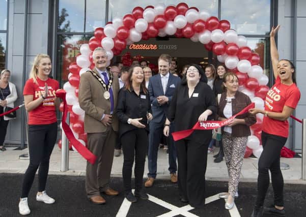 Mayor Tim Morrow was among the guests at the official opening of Lisburn's new TK Maxx store on Thursday morning, August 17.