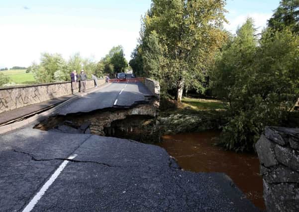 The scene in Claudy last week after storms caused major disruption.
(Photo by Matt Mackey / Press Eye.)