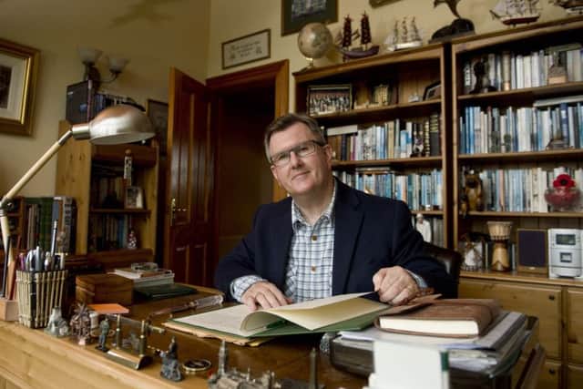 Jeffrey Donaldson at home relaxing in his study