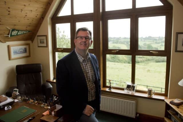 Jeffrey Donaldson relaxes in his favourite room at his home