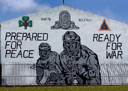 A north Belfast UVF mural in the Mount Vernon area.