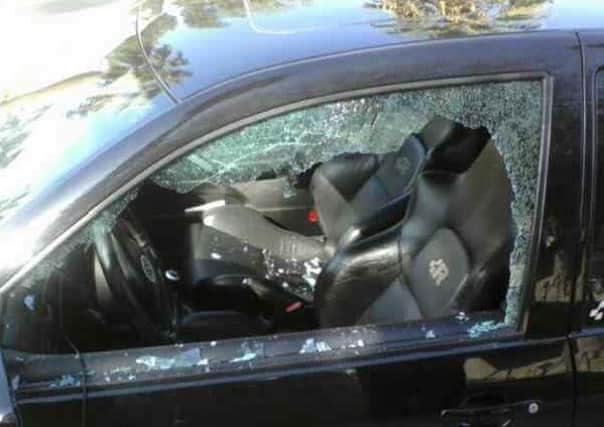 Car smashed in robbery