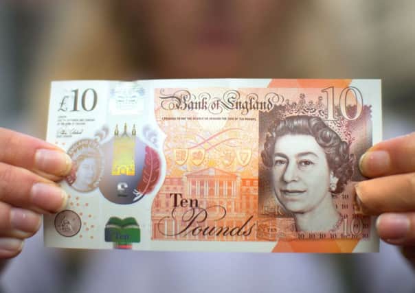 The new ten pound note, featuring Jane Austen. Pic: PA