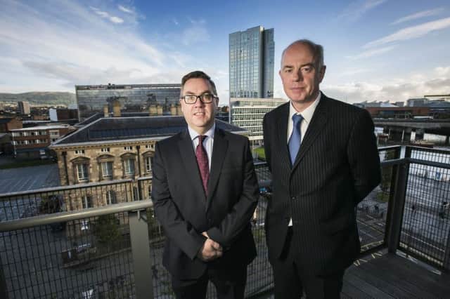 Bar CEO David Mulholland, left, with former chairman Gerry McAlinden QC