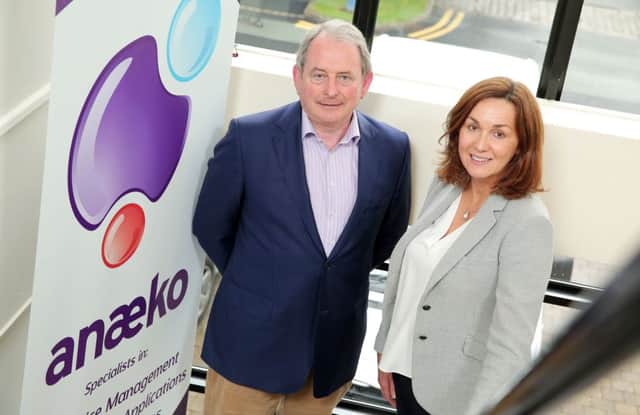 Anaeko chief executive and chairman Denis Murphy with Invest NI director of trade, Alison Gowdy