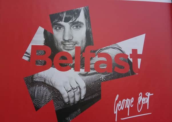 The George Best hotel in Belfast city centre  due to open next year  is the first major project to carry the new, adaptable logo being used to promote the city.