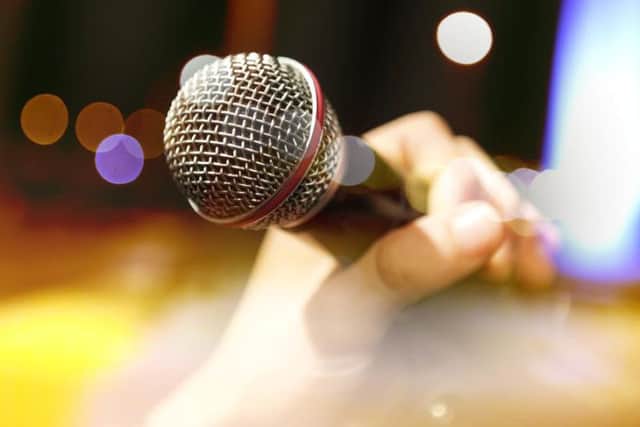 Singing on stage