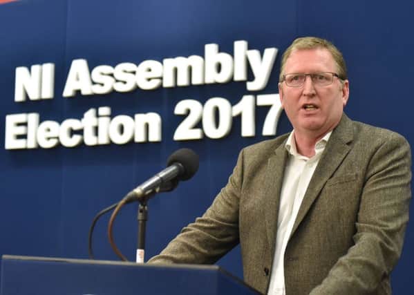 Upper Bann MLA Doug Beattie of the UUP, after he was elected to Stormont in March. 
Photo by Tony Hendron/Press Eye