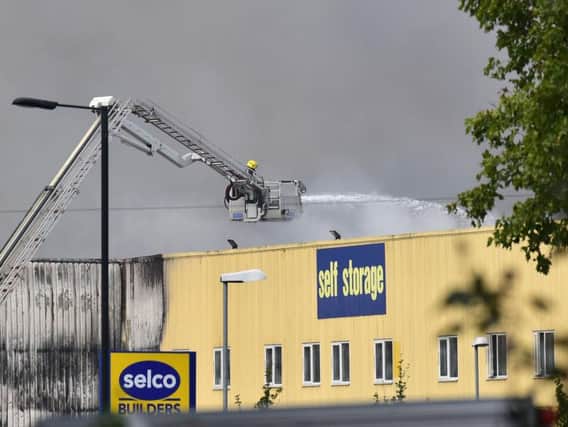 Twenty-five fire engines were sent to fight the fire in a storage unit in White Hart Lane in Tottenham.