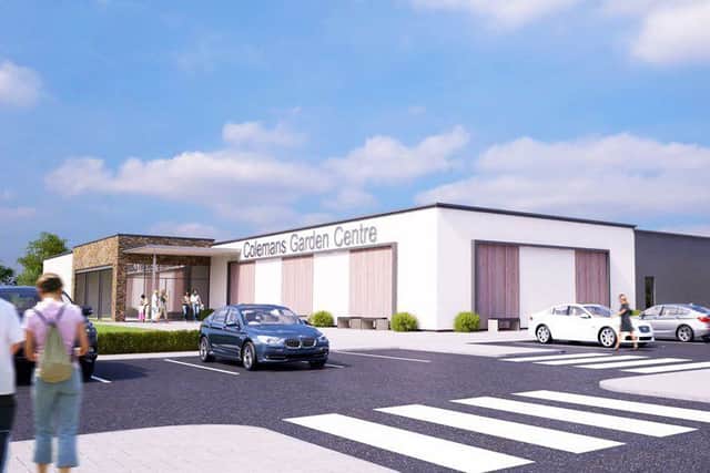 An artist's Impression of new garden centre.