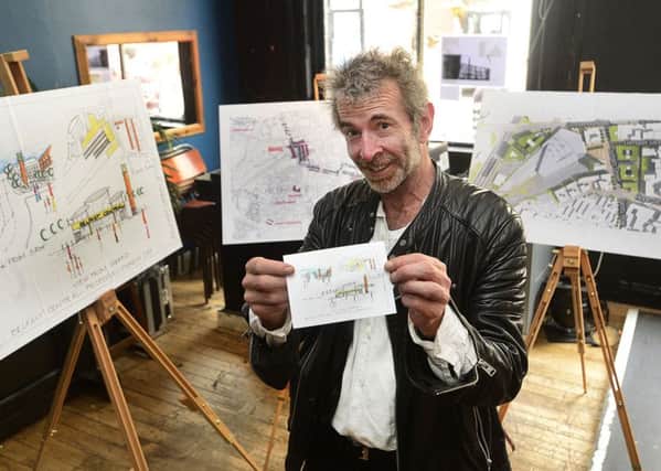 Declan Hill Architect pictured during a presentation in support of the Boyne Bridge in the Black Box in Belfast.
 Picture by Arthur Allison/Pacemaker Press
