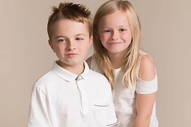 Cameron Truesdale with his sister Chloe