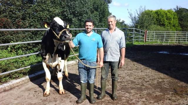 Wilson Patton and son, Andrew are pictured with Ards Shottle Belinda.