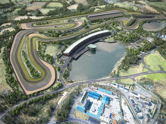 An aerial graphic of the Lake Torrent Motorsport Centre of Excellence.