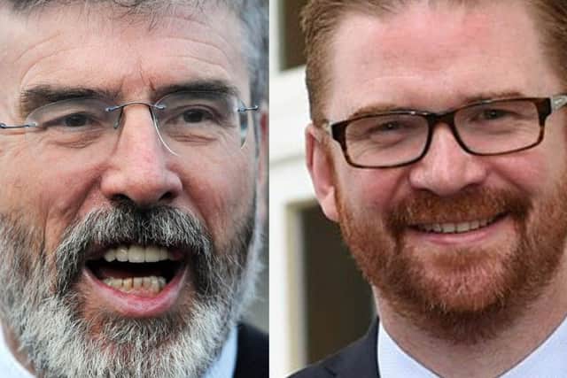 Gerry Adams and Simon Hamilton