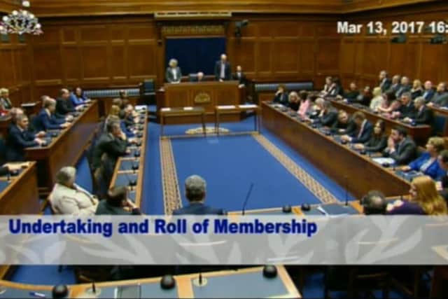 This is the only time that MLAs have sat in the Assembly chamber since January  and it lasted just 46 minutes