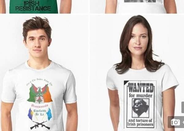 Some of the IRA-related t-shirts for sale online