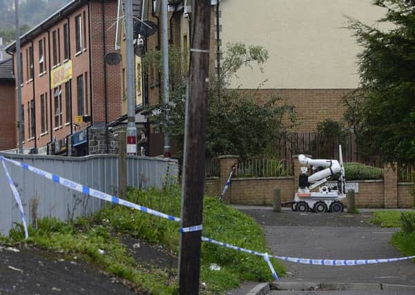A security alert in Horn Drive in west Belfast following the discovery of a suspicious object in the area.
Picture by Arthur Allison/Pacemaker Press