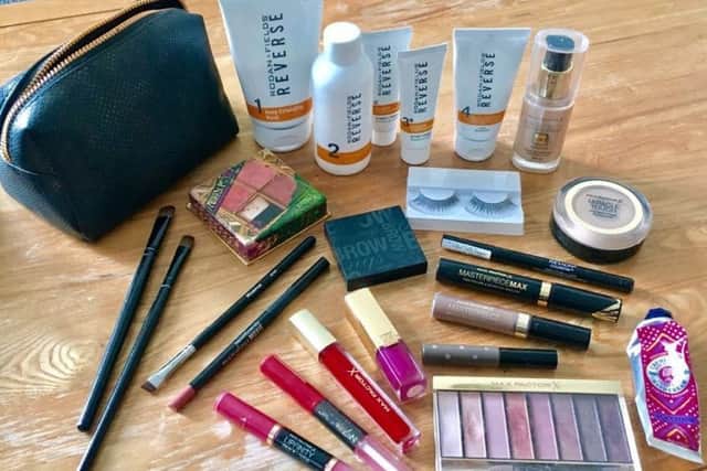 Grainne reveals the contents of her makeup bag.