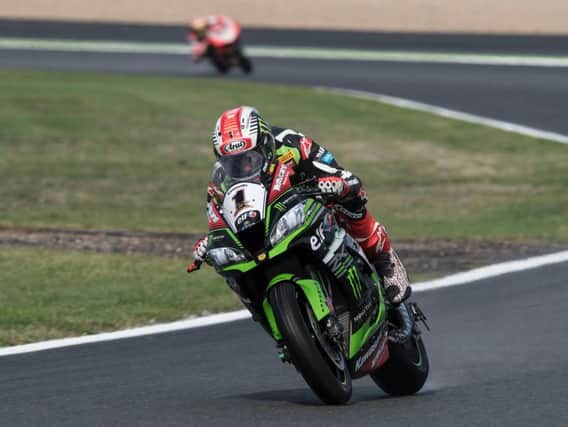 Jonathan Rea retired from the second World Superbike race at Magny-Cours in France on Sunday.