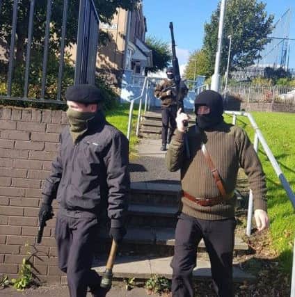 Londonderry Provisional IRA historical re-enactment, October 2017.