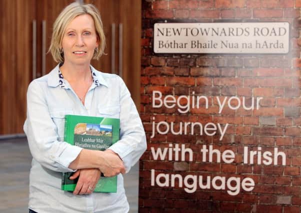 Linda Ervine outside the Skainos centre in East Belfast where she works on helping to develop the Irish Language in the area. Picture by Matt Mackey/Presseye.com