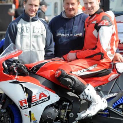 TT winner Johnny Rea and his two sons Jonathan and Richard at Kirkistown in 2009.
PICTURE BY STEPHEN DAVISON
