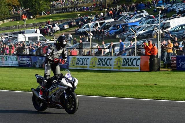 Clogher's Keith Farmer has become a three-time British champion after winning the British Supersport title on the Appleyard Macadam Yamaha.