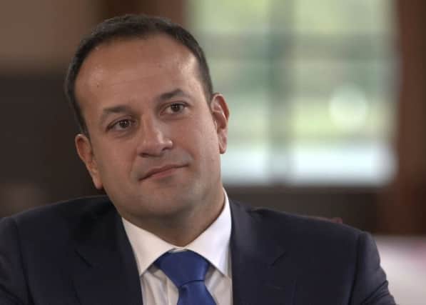 Leo Varadkar being interviewed for a BBC Spotlight programme, to be broadcast on October 17 2017