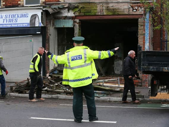 Ophelia: Significant damage was caused to this building in east Belfast