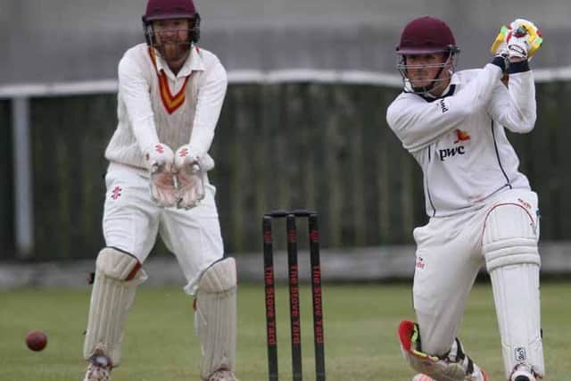 Matthew McCord batting for Cliftonville. Picture: Ian Johnston, Cricket Europe