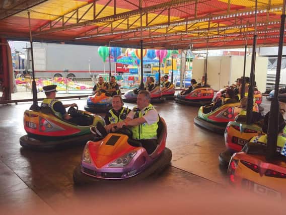 Pictures of Humberside Police officers on the ride have been published in The Sun newspaper and received criticism from some members of the public on social media.