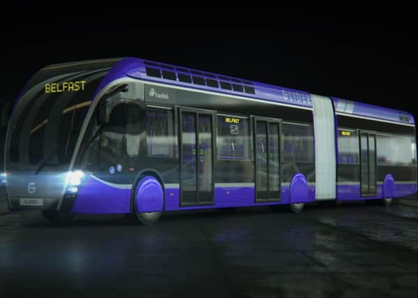 Picture of new Glider buses for Belfast