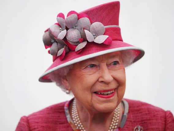 Queen Elizabeth II attends a reception following the 70th anniversary of the King's Troop Royal Horse Artillery in Hyde Park, London. Picture: Hannah McKay/PA Wire