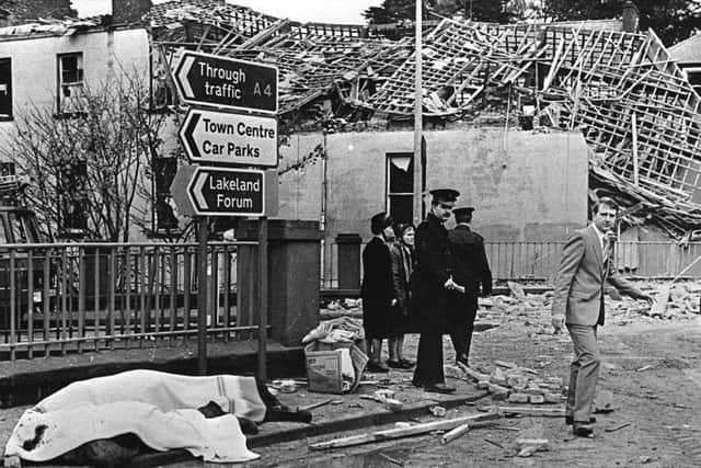 The aftermath of the Enniskillen atrocity. Picture by Pacemaker