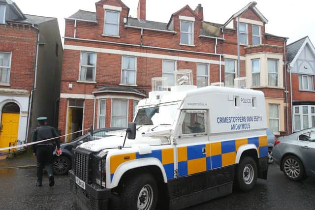 Press Eye - Belfast - Northern Ireland - 21st October 2017

Police at a scene on Malone Avenue in south Belfast where they cordoned off an area and a house. 


Picture by Jonathan Porter/PressEye