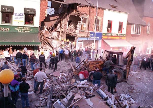 The aftermath of the Shankill bomb in 1993