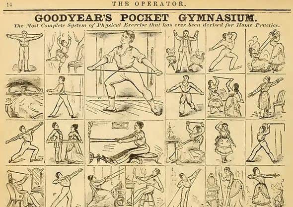 GoodyearÂ’s Pocket Gymnasium from The Operator. 1876.