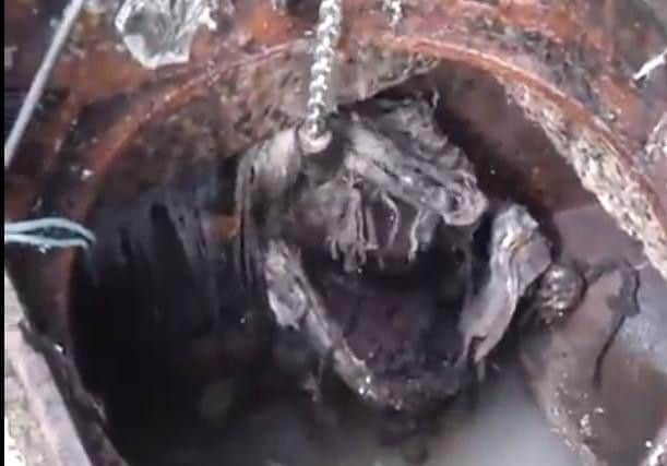The 'wet-wipe monster' removed by NI Water. (Video/Photo courtesy of NI Water)
