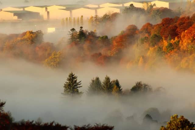 The Macallan Distillery in the mist, Craigellachie. Pic by Alan Sarjeant / Moray Speyside Tourism