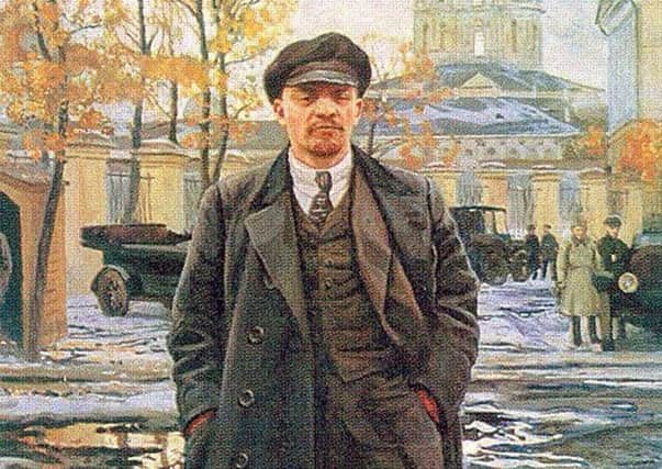 A painting of Lenin in front of the Smolny Institute by Isaak Brodsky