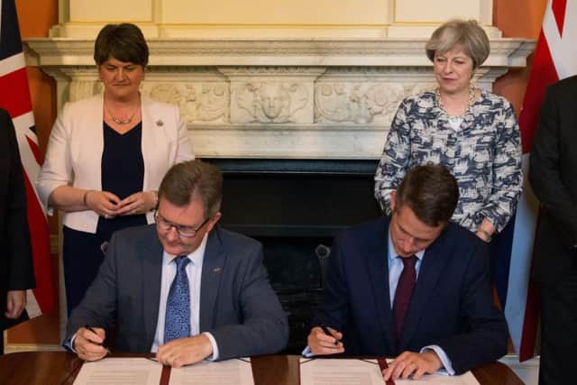 It took the 'confidence and supply' DUP-Tory deal to remind people that Northern Ireland remained under the Union flag. British ministers, of both major parties, have never regarded NI as a true member of the British family. Photo: Daniel Leal-Olivas/PA Wire