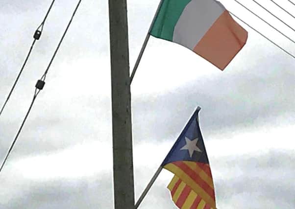 Image of the flags in Lisnaskea