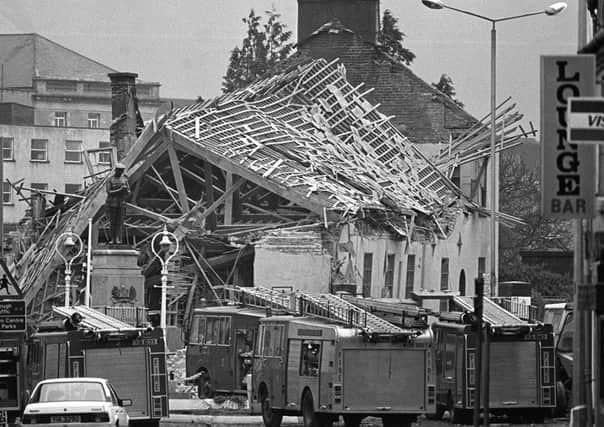 The aftermath of the Enniskillen bombing