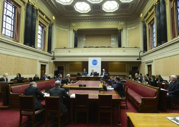 The Independent Public Inquiry into the Non Domestic Renewable Heat Incentive (RHI) Scheme pictured in the Senate Chamber, Parliament Buildings.
Picture By: Arthur Allison.