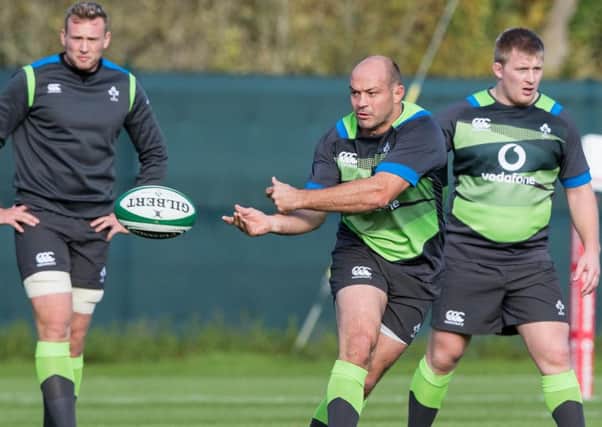 Skipper Rory Best training with the Ireland squad this week