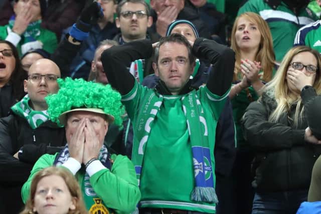 Northern Ireland fans at last night's match in Basel
